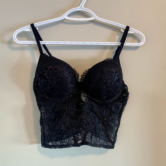 Black Sparkly Corset Top - Picture 5 of 7